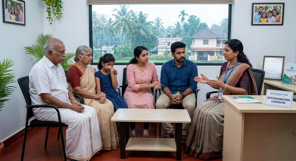 intergenerational conflict Kerala - Hapinus Care family counseling