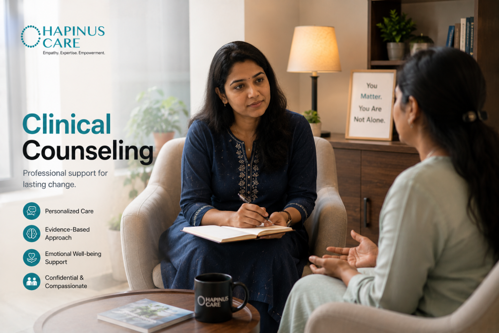 clinical counseling Kerala - Hapinus Care psychologist